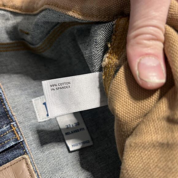 Duluth Flex Ballroom Jeans Mens 37x30 Blue Denim Relaxed Fit Stretch Workwear - Picture 6 of 14